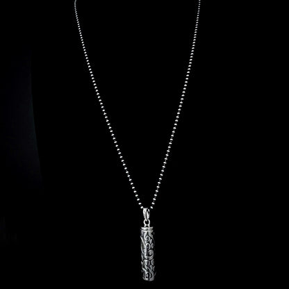 Sterling silver POISON IS THE CURE locket pendant on 28 inch ball chain