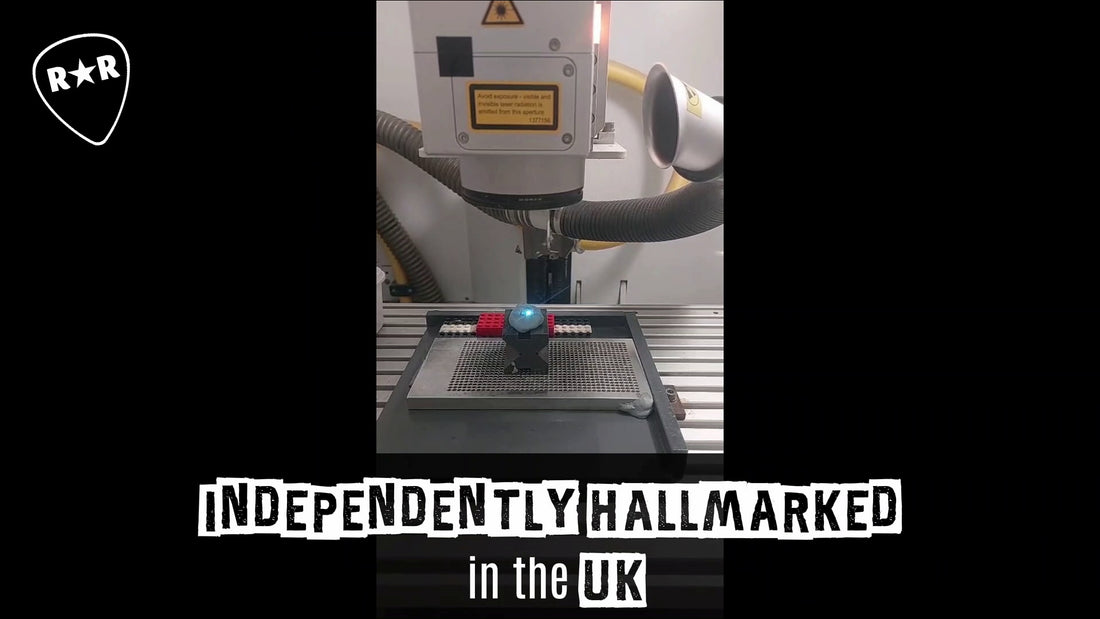 ROCKSTAR★REFINEMENTS™ sterling silver pendant being independently hallmarked at the Birmingham Assay Office.