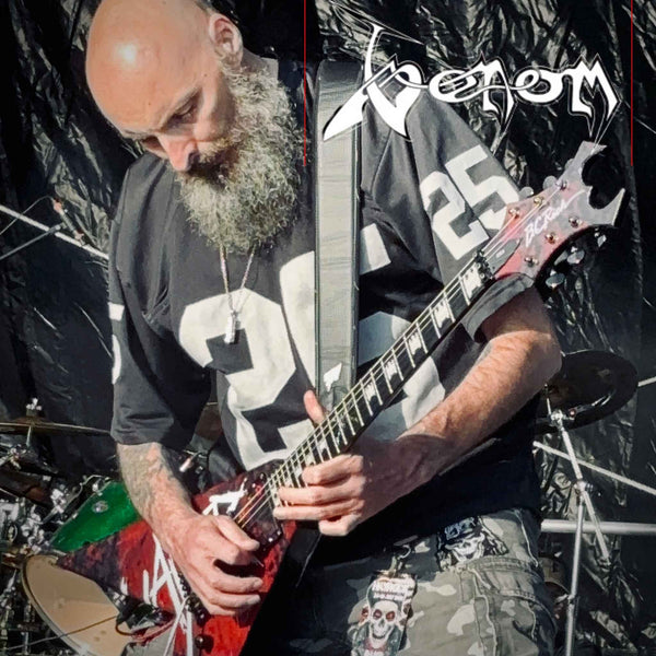 Stuart "Rage" Dixon performing with Live Undead, wearing the ROCKSTAR★REFINEMENTS™ 'ANTIDOTE (NOT INCLUDED) pendant on stage.