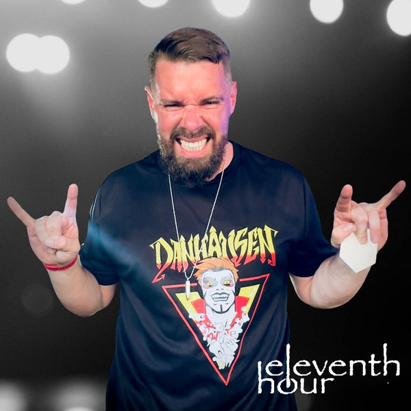 Bob from Eleventh Hour, the UK Lamb of God tribute band wearing the ONE-HIT WONDER sterling silver pendant by ROCKSTAR★REFINEMENTS™
