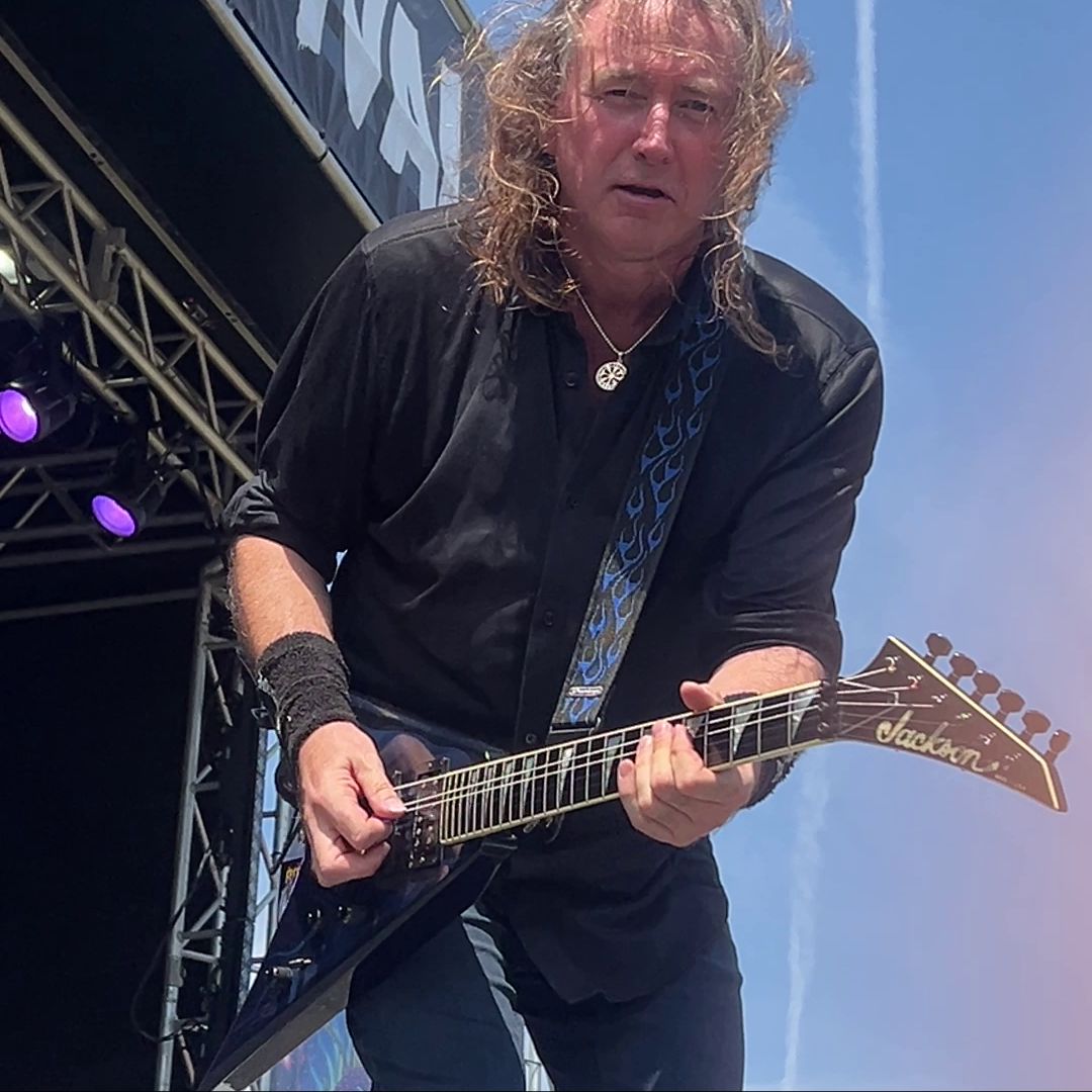 Darryl from Megadeth UK rocking the RECKLESS ROUTE sterling silver pendant 