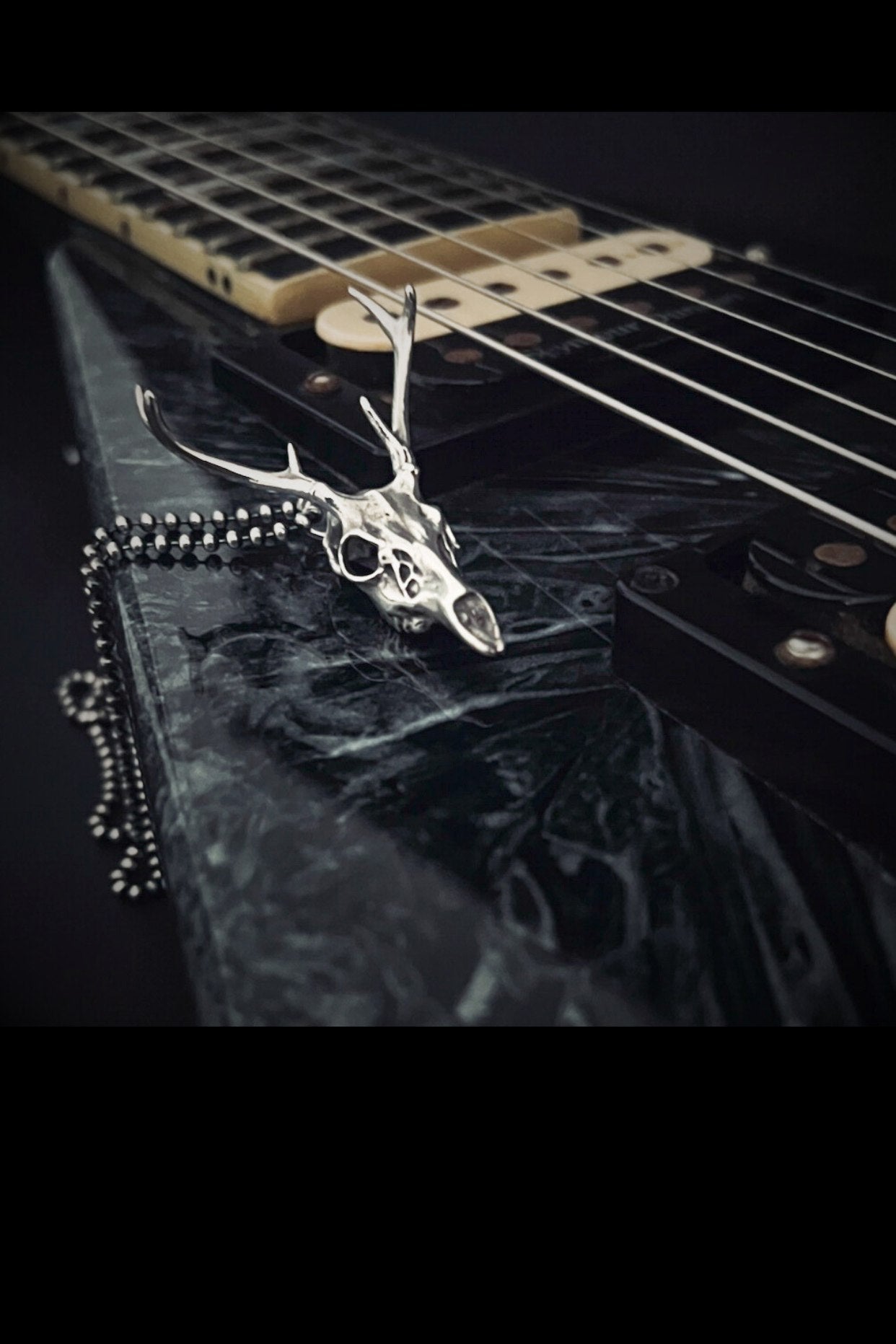 FAWN OF THE DEAD by ROCKSTAR★REFINEMENTS on a Jackson V guitar