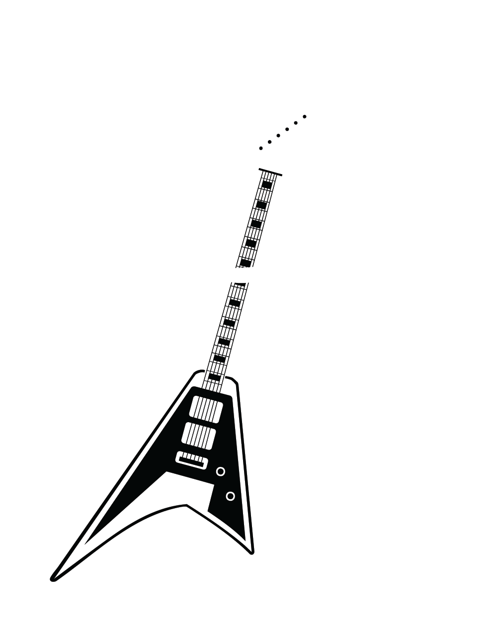 ROCKSTAR★REFINEMENTS guitar and uppercase R logo