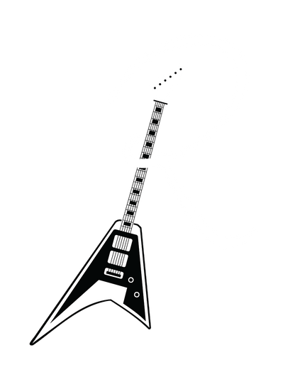 ROCKSTAR★REFINEMENTS guitar and uppercase R logo