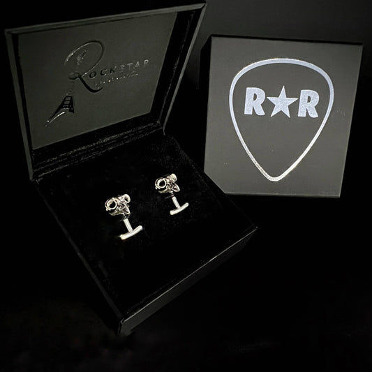 SUITED AND HOOTED solid silver cufflinks in standard ROCKSTAR★REFINEMENTS™ box