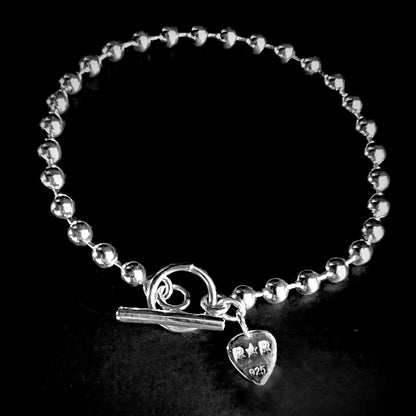 SIDEKICK SLAYER 5mm ball bracelet in high-shine finish