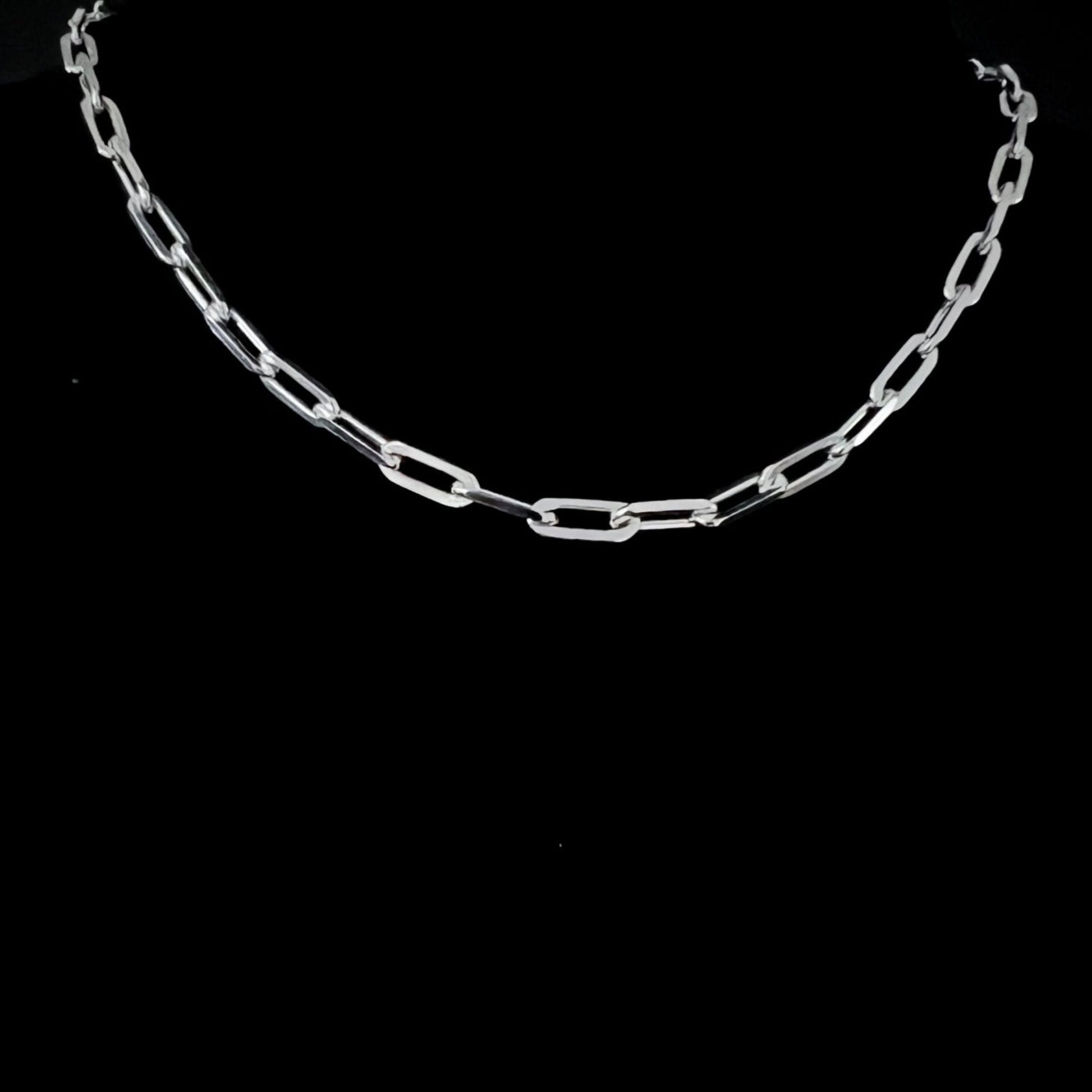 Stacked Intentions sterling silver paperclip chain necklace – 16 inch layering chain by ROCKSTAR★REFINEMENTS