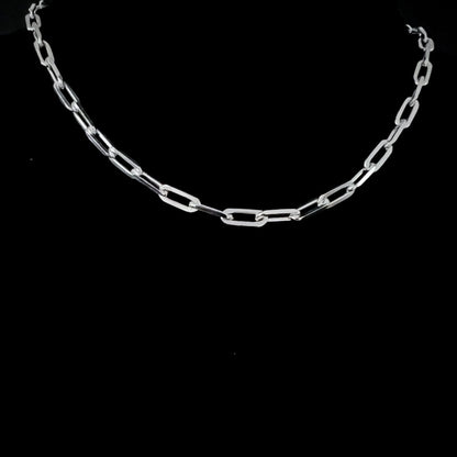 Stacked Intentions sterling silver paperclip chain necklace – 16 inch layering chain by ROCKSTAR★REFINEMENTS