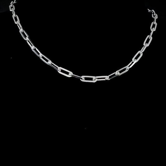 Stacked Intentions sterling silver paperclip chain necklace – 16 inch layering chain by ROCKSTAR★REFINEMENTS