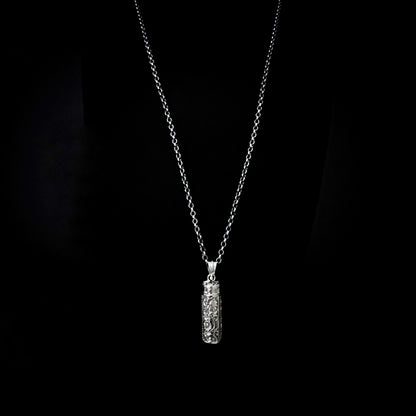Sterling silver poison locket pendant necklace on 28" belcher chain– ANTIDOTE (NOT INCLUDED) by ROCKSTAR★REFINEMENTS

